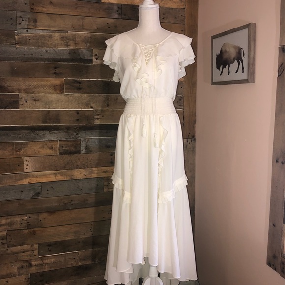 ivory boho maxi dress